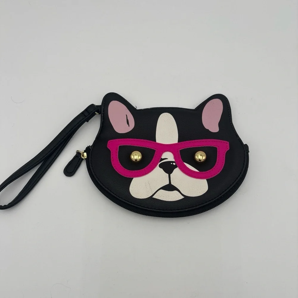 Betsey Johnson‎ Black and Pink Dog Baby Bag